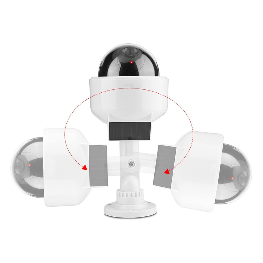 Ψεύτικη κάμερα CCTV LXKAM15 με LED, ηλιακή, λευκή
